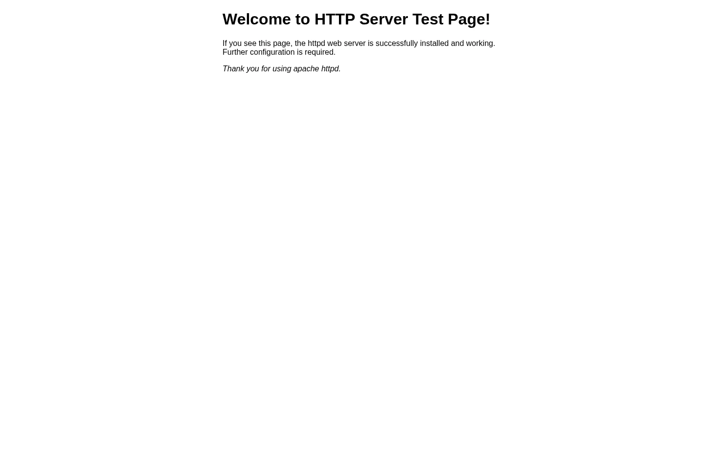 HTTP Server Test Page 页面快照